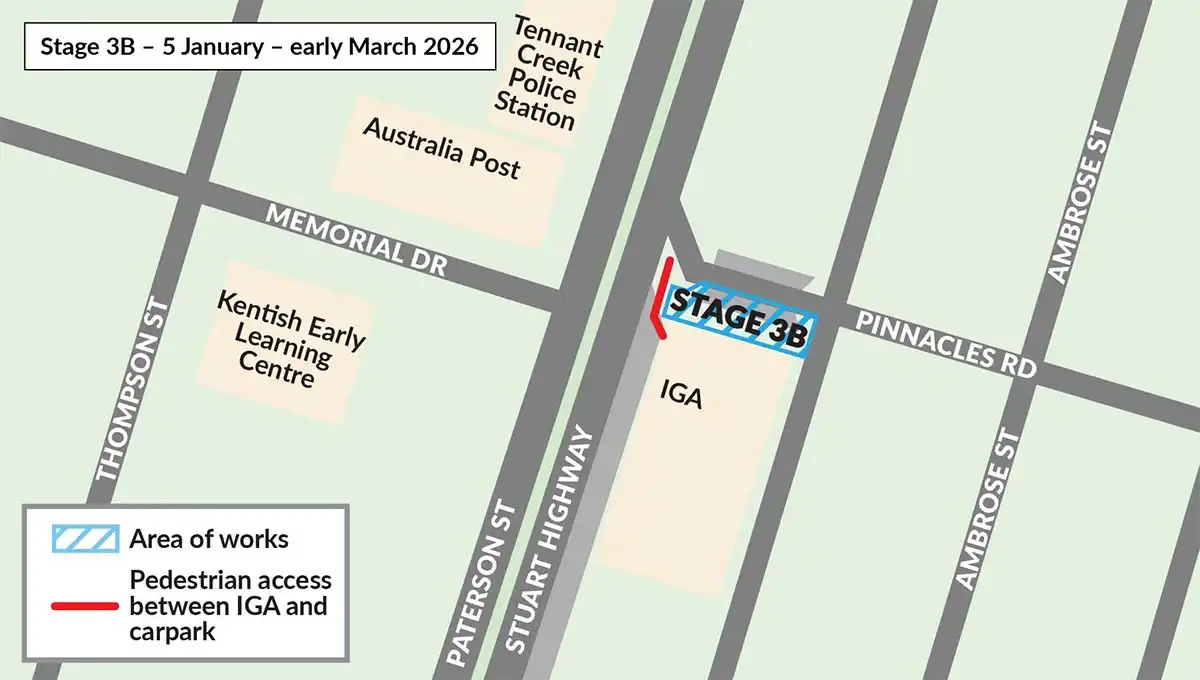 Stage 3B of Tennant Creek streetscaping