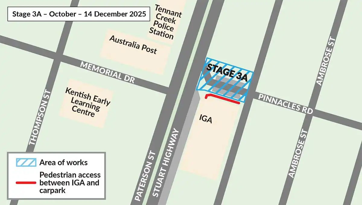 Stage 3A of Tennant Creek streetscaping