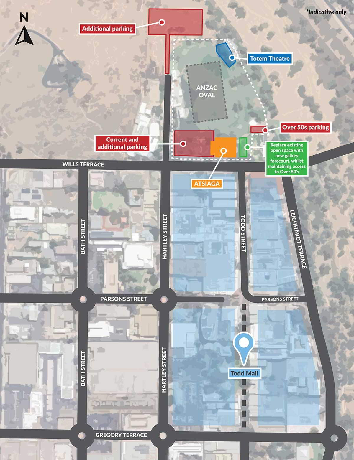 Map of Abala Road and bus stop upgrades