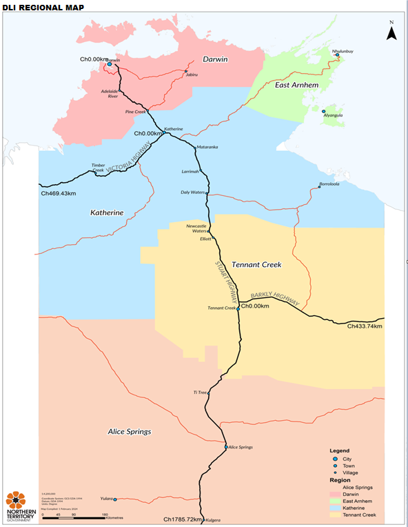 DLI regional map