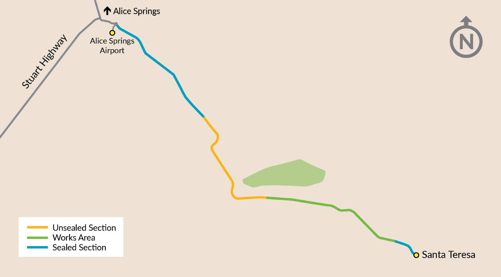 Santa Teresa Road map
