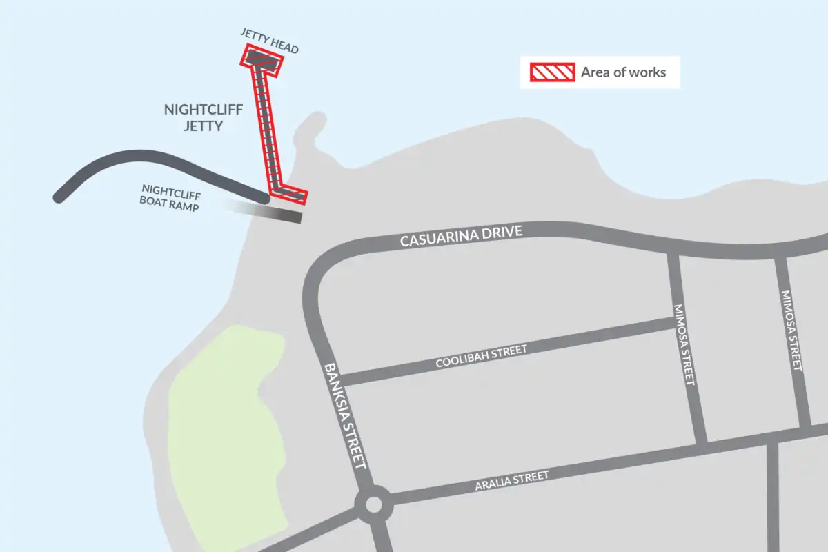 Map of the Nightcliff Jetty