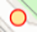 Yellow dot with red border
